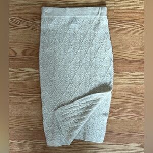 House of Harlow 1960 Casual Stretch Knit Skirt Ivory XS